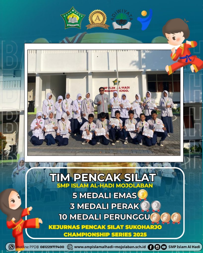 Bangga! Siswa SMP Islam Al Hadi Torehkan Puluhan Prestasi pada Kejurnas Sukoharjo 2025